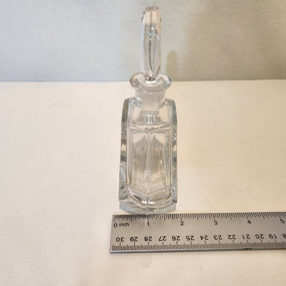 VTG Crystal Perfume Bottle Stopper Hand Etched Golden Crown William Andre - Picture 14 of 14